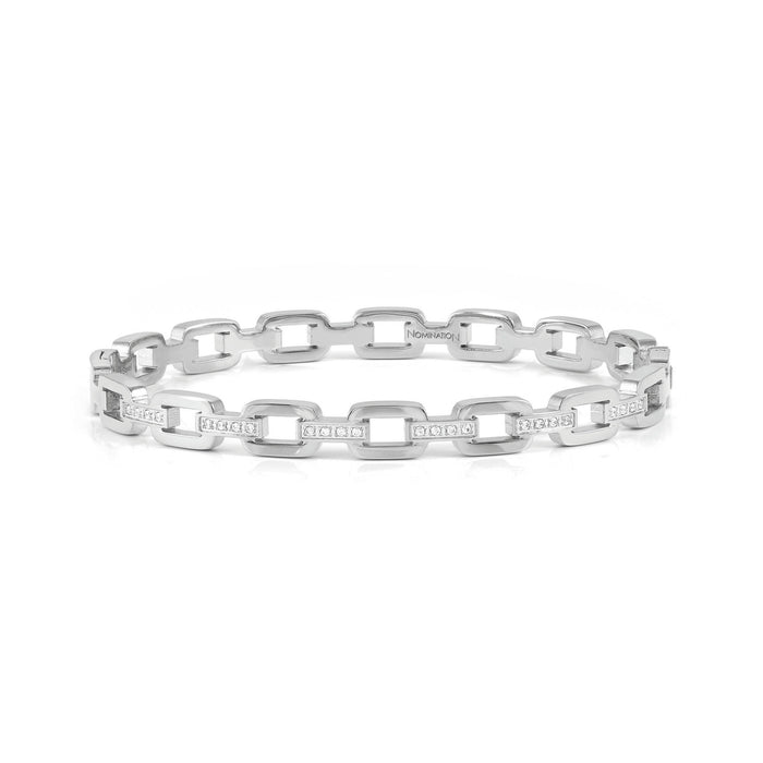 Nomination Pretty Bangles Silver Cubic Zirconia Rigid Chain Bracelet