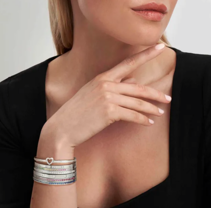 Nomination Pretty Bangles Central Pink Stone Small Bracelet