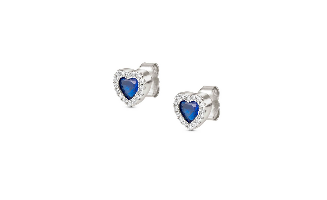 Nomination All My Love Blue Heart Earrings