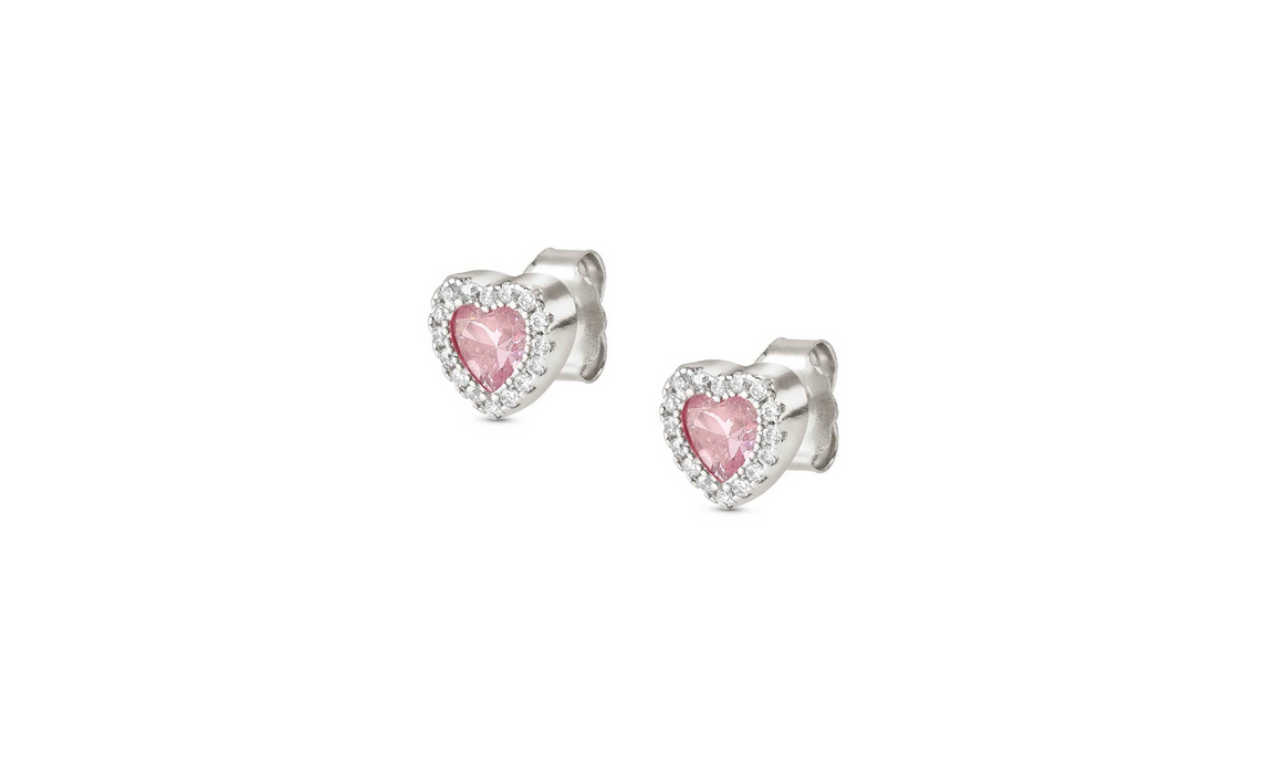 Nomination All My Love Pink Heart Earrings