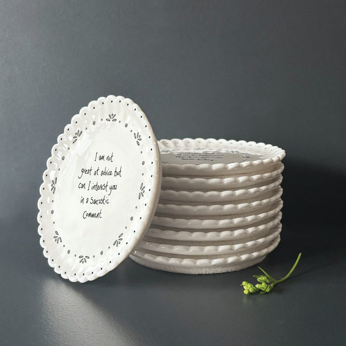 East of India Scallop Coaster - I Am Not Great at Advice