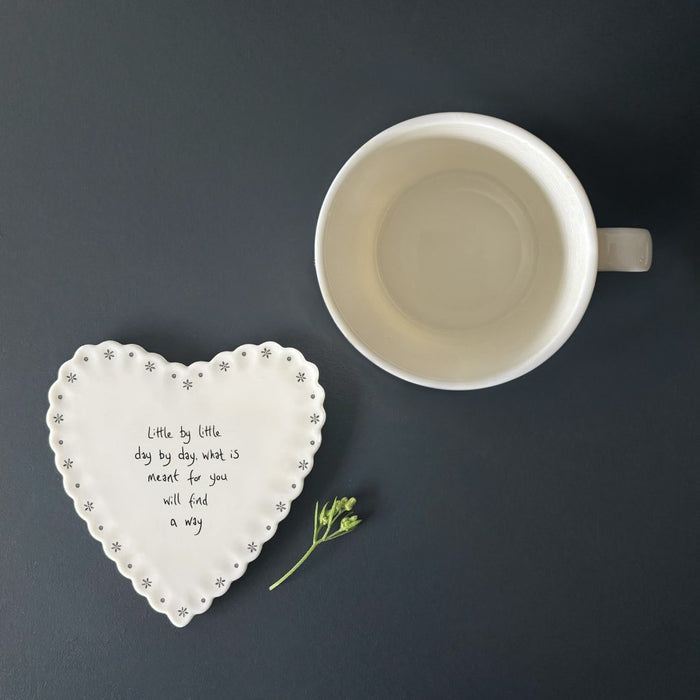 East of India Heart Scallop Coaster - Little By Little