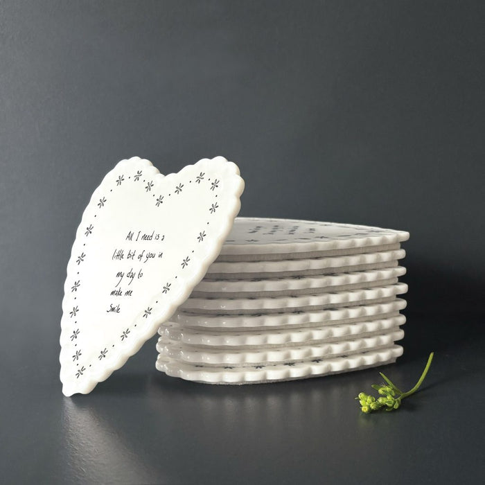 East of India Heart Scallop Coaster - All I Need