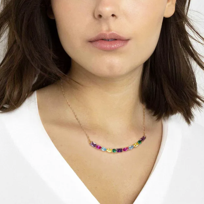 Nomination Colour Wave Aurora Edition With Pink Crystal Gold Necklace