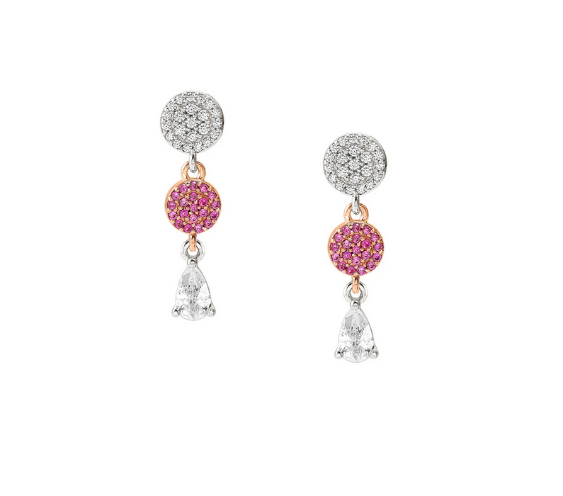 Nomination Lucentissima Coloured Cubic Zirconia Circle Drop Earrings