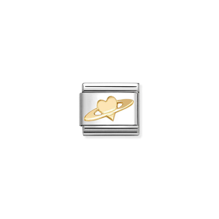Nomination Classic Gold Symbols Saturn Heart Charm