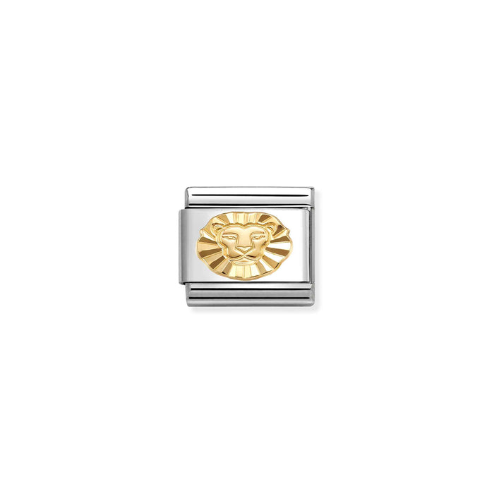 Nomination Classic Zodiac Leo Diamond Cut Gold Charm