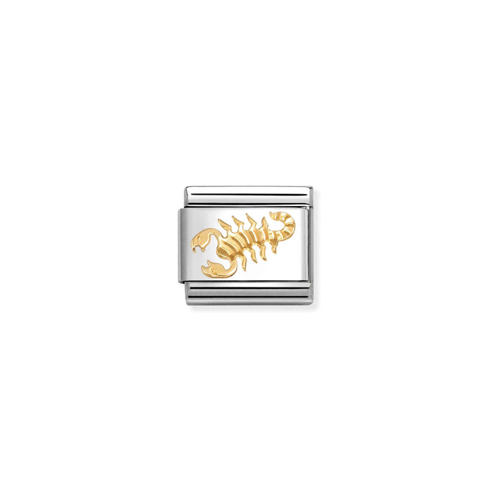 Nomination Classic Zodiac Scorpio Diamond Cut Gold Charm