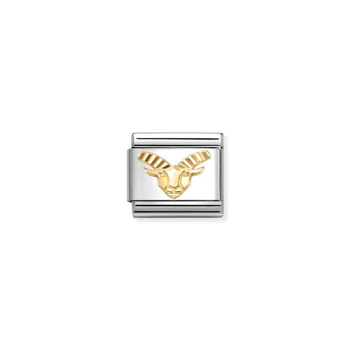 Nomination Classic Zodiac Capricorn Diamond Cut Gold Charm