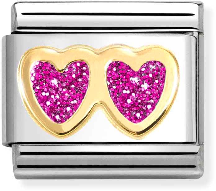 Nomination-glitter-heart-classic-fuchsia