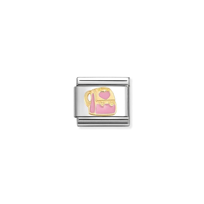 Nomination Classic Gold Symbols Pink Backpack Charm