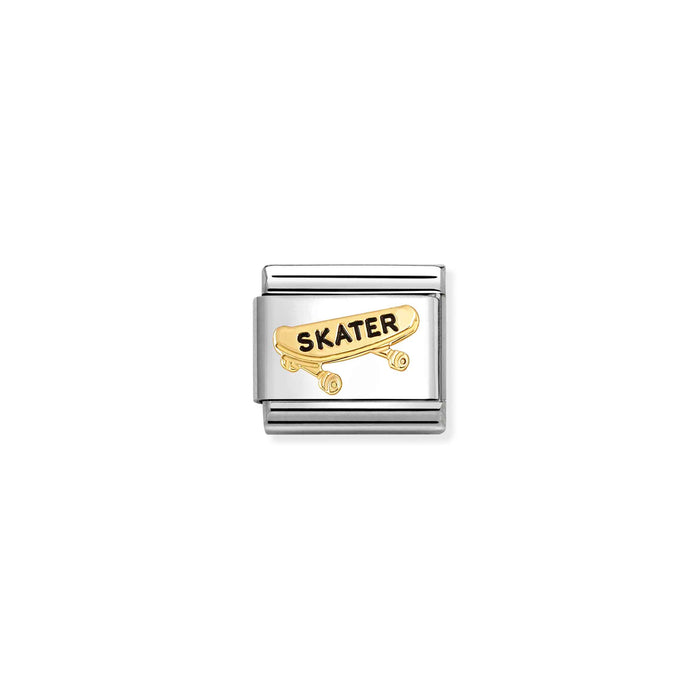 Nomination Classic Gold Skater Charm