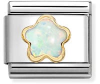 Nomination Classic Silver White Opal Charm