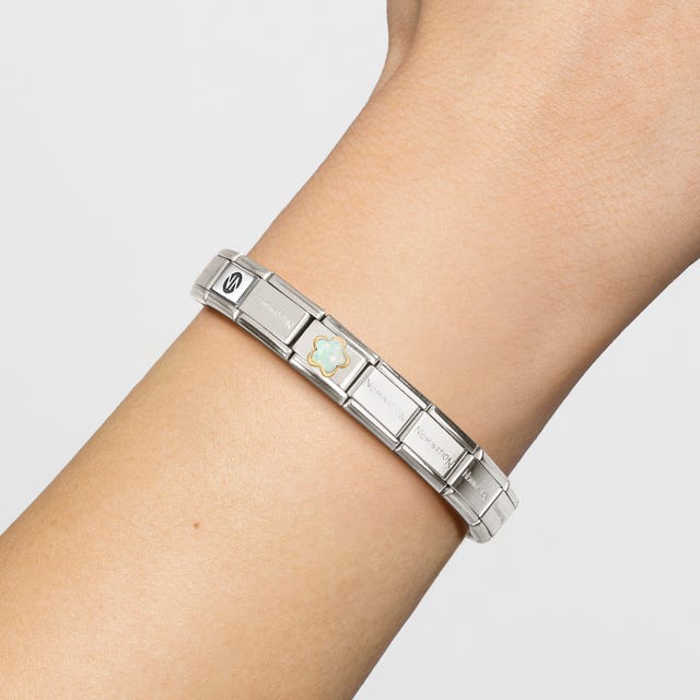 Nomination Classic Silver White Opal Charm