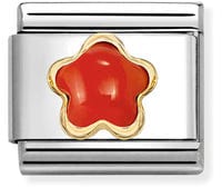 Nomination Classic Silver Red Coral Charm