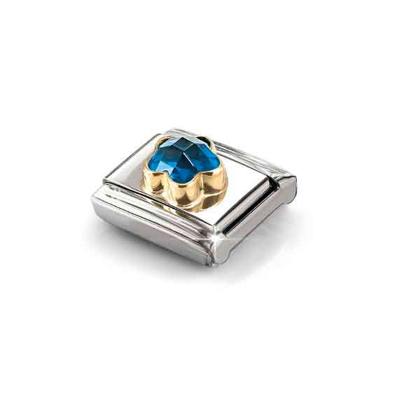 Nomination Classic Blue Flower Charm