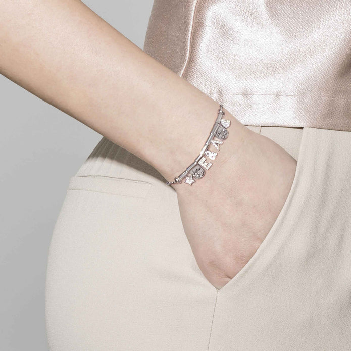 Nomination Petit Sparkle Four Leaf Clover With Crystal Gold Bracelet