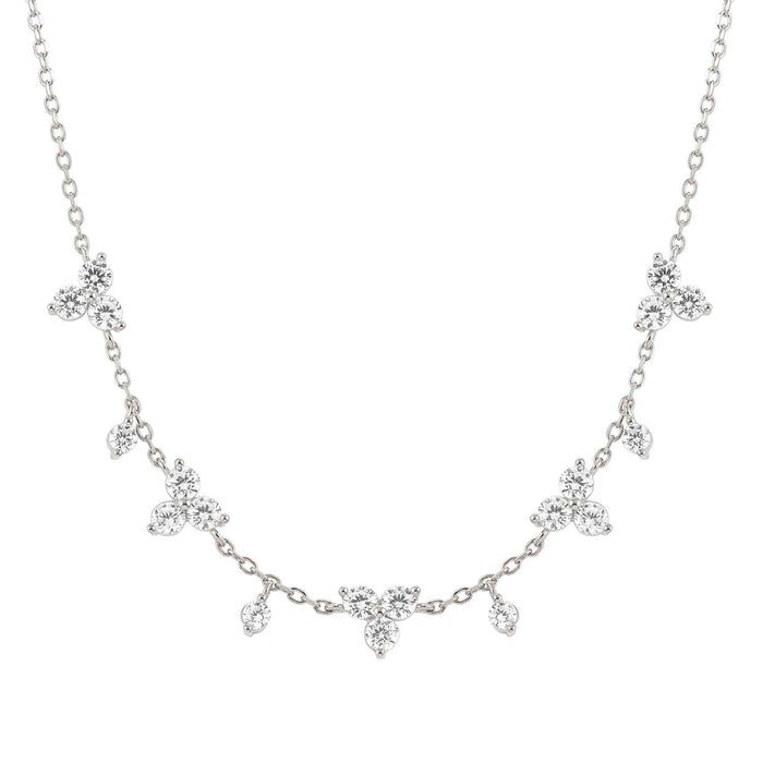 Nomination Life Bouquet White Stones Silver Necklace