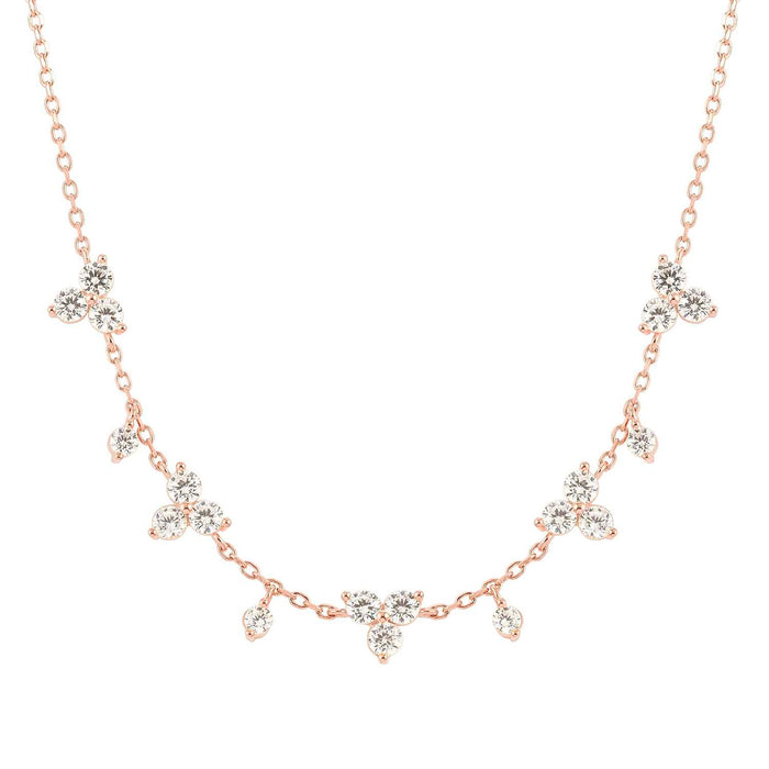 Nomination Life Bouquet White Stones Gold Necklace