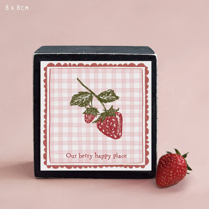 East of India Fruit Block Sign - Strawberry