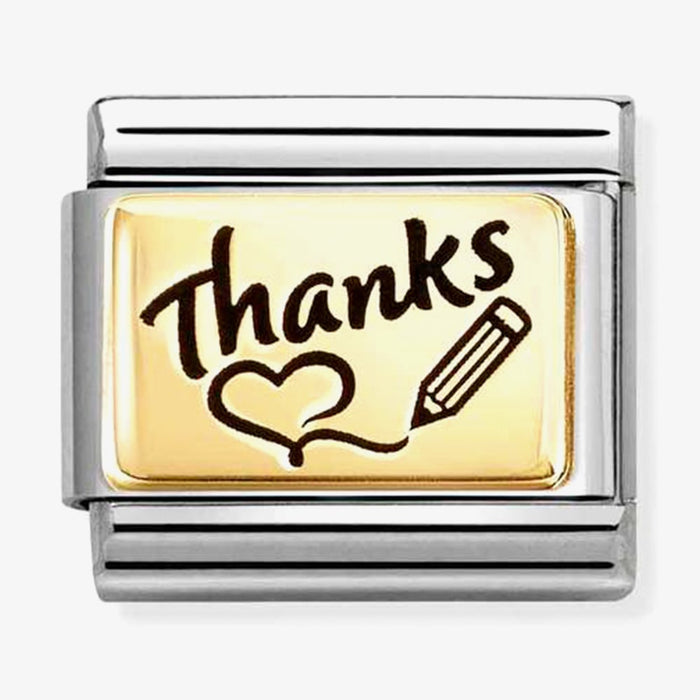 Nomination Classic Gold Thanks Charm