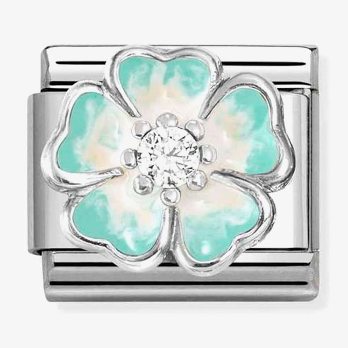 Nomination Classic Green Flower With Stone Charm