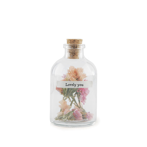 East of India Dried Flowers in Bottle - Lovely You