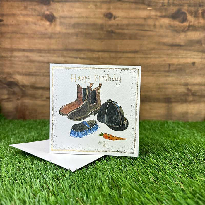 Alex Clark Riding Gear Birthday Card