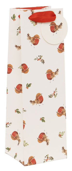 Glick Christmas Resplendent Robins Bottle Bag