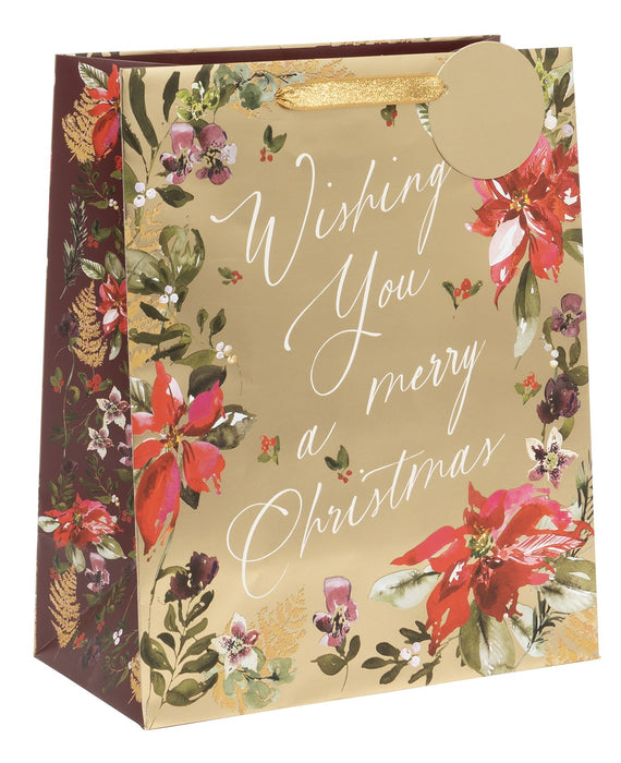 Glick Christmas Festive Floral Large Gift Bag