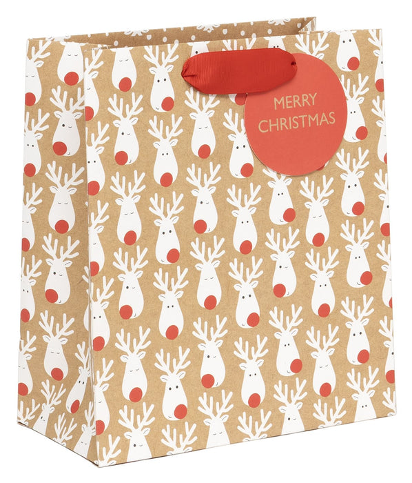 Glick Christmas Terrific Reindeer Medium Gift Bag