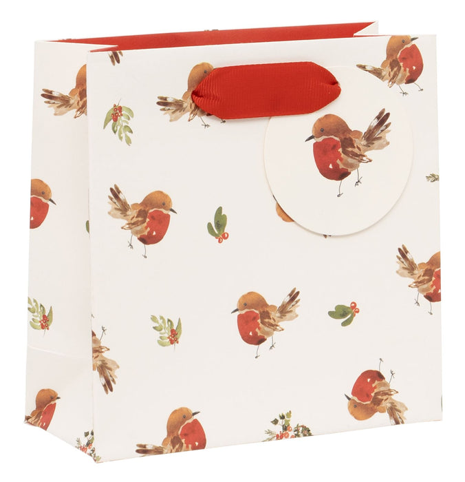 Glick Christmas Resplendent Robin Small Gift Bag