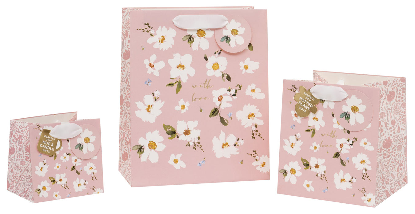Glick White Peony Gift Potted Plant Bag