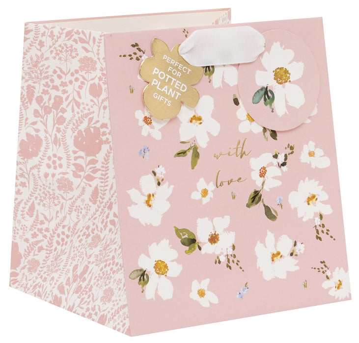 Glick White Peony Gift Potted Plant Bag