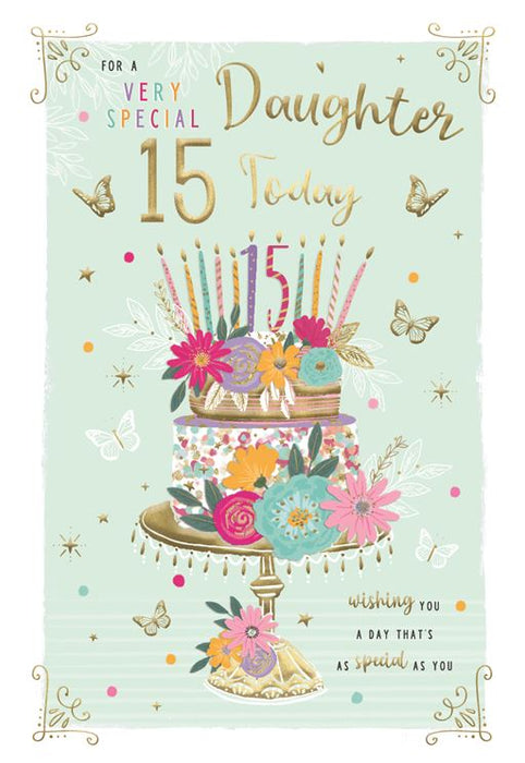 ICG 'For A Very Special Daughter 15 Today' Birthday Card