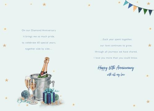 ICG 'For My Wonderful Husband On Our Diamond Anniversary 60' Card