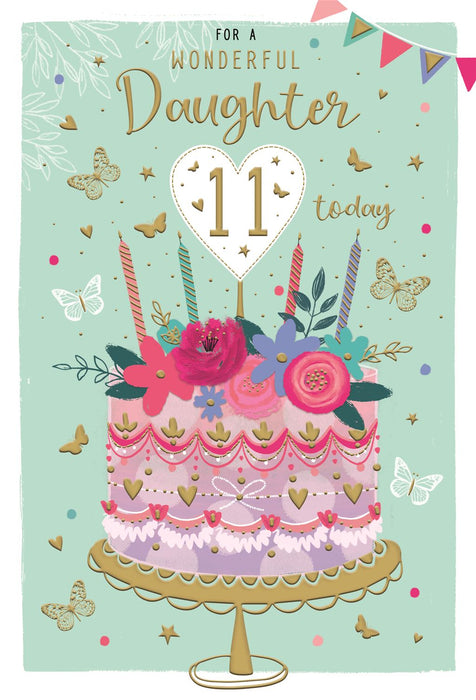 ICG 'Wonderful Daughter 11 Today' Birthday Card