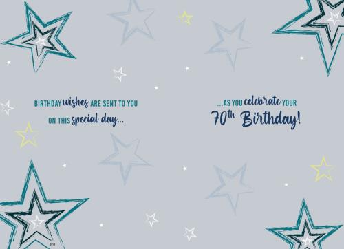 ICG 'Happy 70th Birthday' Birthday Card