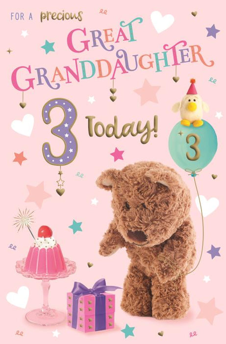 ICG 'For A Precious Great Granddaughter 3' Birthday Card