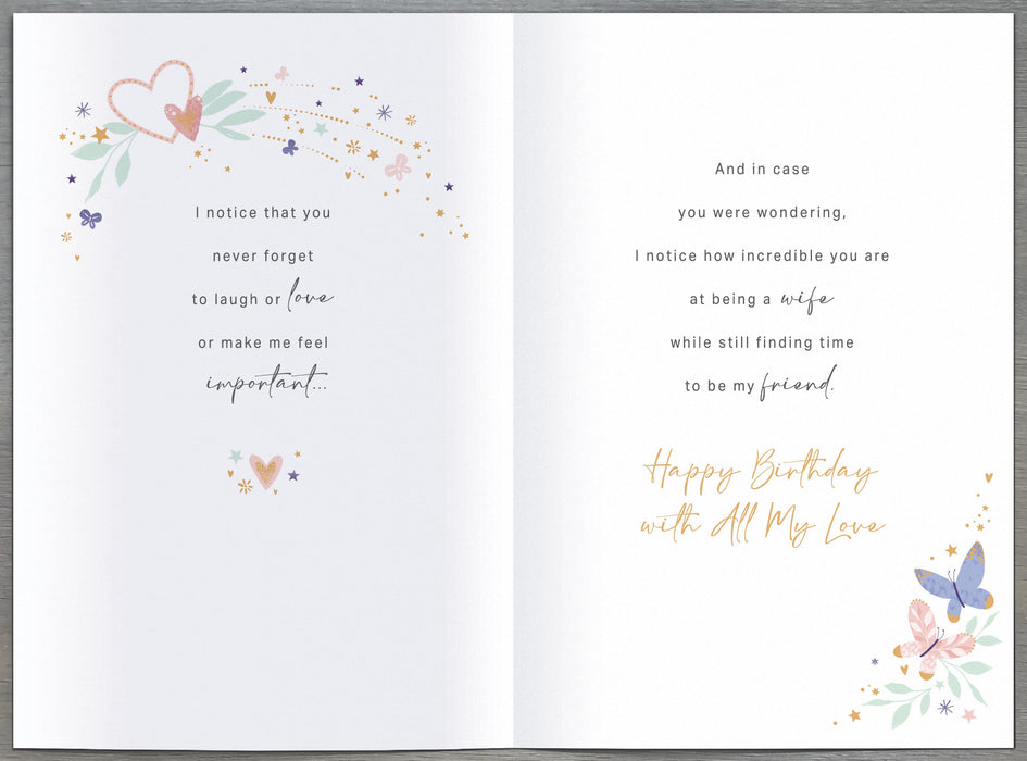 UKG 'For My Wonderful Wife' Birthday Card