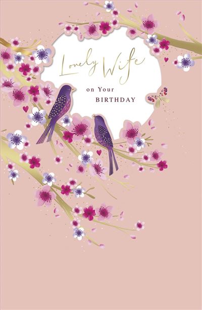 UKG 'Lovely Wife On Your Birthday' Birthday Card