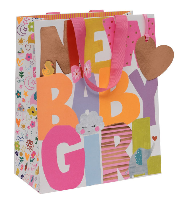 Glick New Baby Girl Large Gift Bag