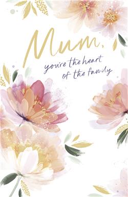 UKG 'Mum You're The Heart Of The Family' Birthday Card