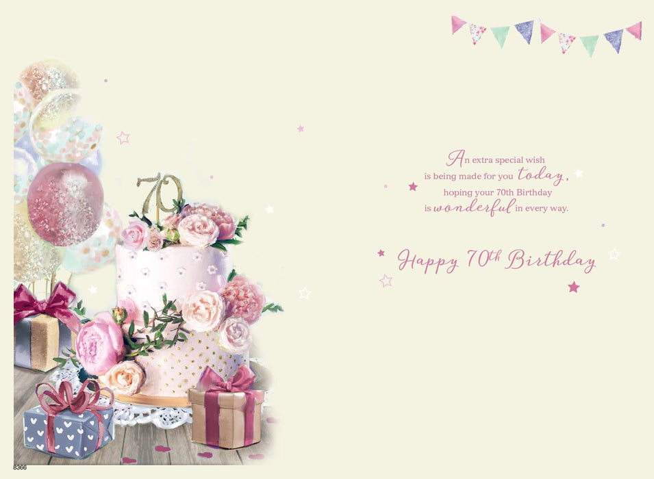 ICG 'Wishing You A Wonderful 70th Birthday' Birthday Card