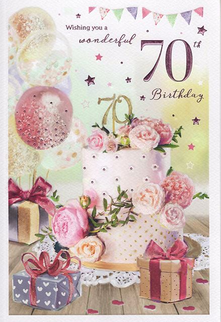 ICG 'Wishing You A Wonderful 70th Birthday' Birthday Card