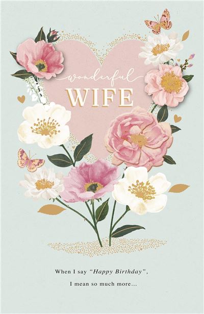 UKG 'For My Wife You Deserve A Really Wonderful' Birthday Card