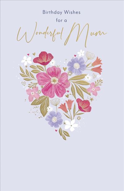 UKG 'Birthday Wishes For A Wonderful Mum' Birthday Card