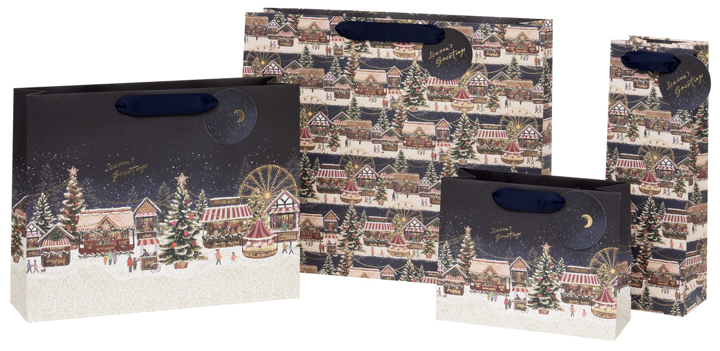 Glick Christmas Market Large Landscape Gift Bag