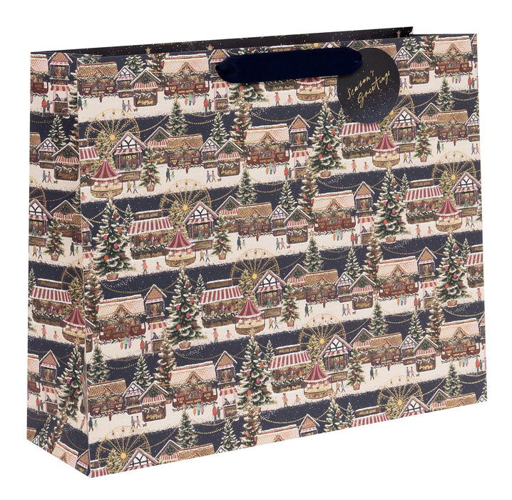 Glick Christmas Market Shopper Landscape Gift Bag