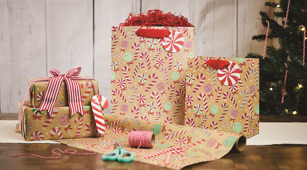 Glick Candy Cane Lane Medium Gift Bag